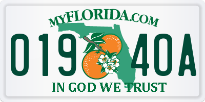 FL license plate 0194OA