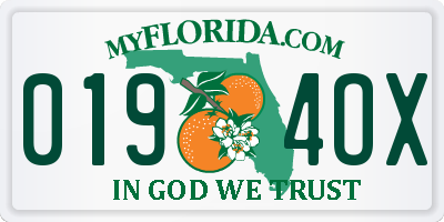 FL license plate 0194OX