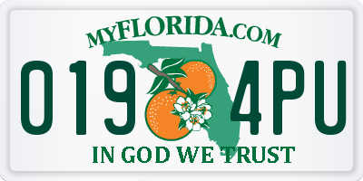 FL license plate 0194PU
