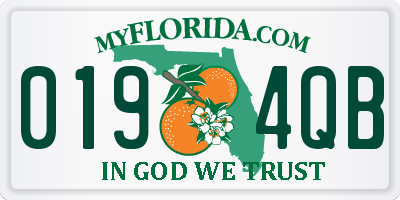 FL license plate 0194QB
