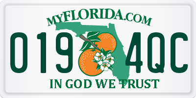 FL license plate 0194QC