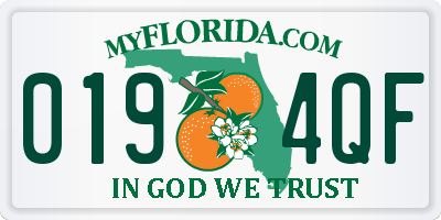 FL license plate 0194QF