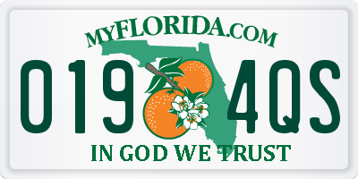 FL license plate 0194QS