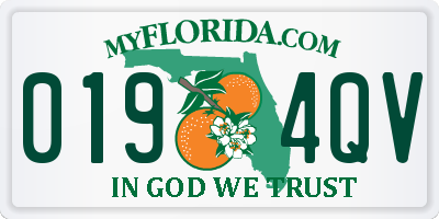 FL license plate 0194QV