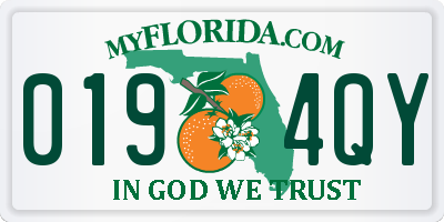 FL license plate 0194QY