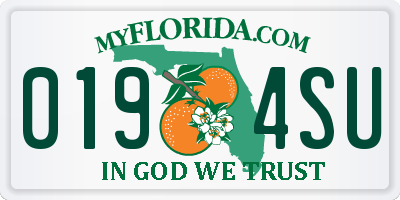 FL license plate 0194SU