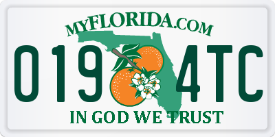 FL license plate 0194TC