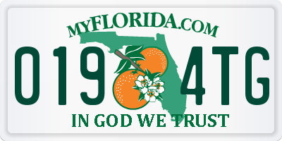 FL license plate 0194TG
