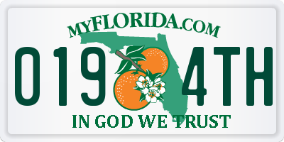 FL license plate 0194TH