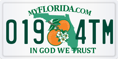 FL license plate 0194TM