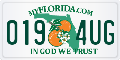 FL license plate 0194UG