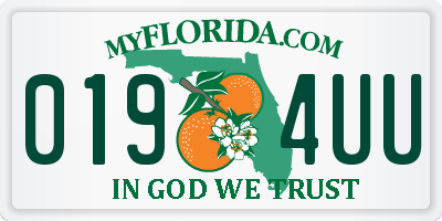 FL license plate 0194UU