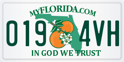 FL license plate 0194VH