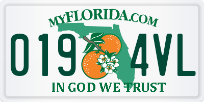 FL license plate 0194VL