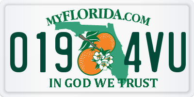 FL license plate 0194VU