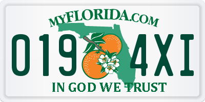 FL license plate 0194XI