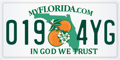 FL license plate 0194YG