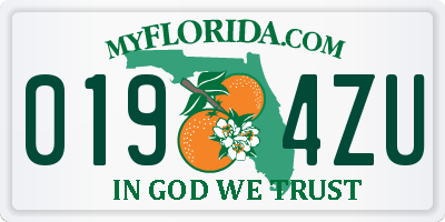 FL license plate 0194ZU