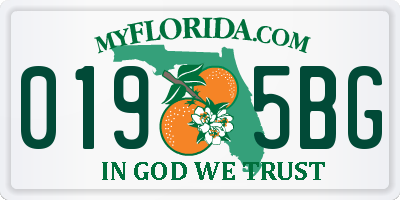 FL license plate 0195BG