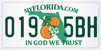 FL license plate 0195BH