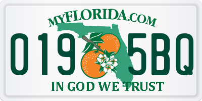 FL license plate 0195BQ