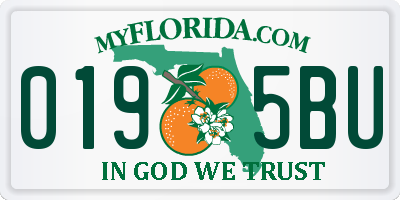FL license plate 0195BU