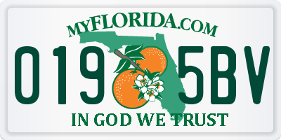FL license plate 0195BV