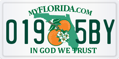 FL license plate 0195BY