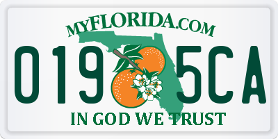 FL license plate 0195CA