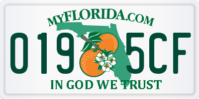 FL license plate 0195CF