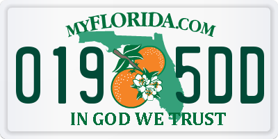 FL license plate 0195DD