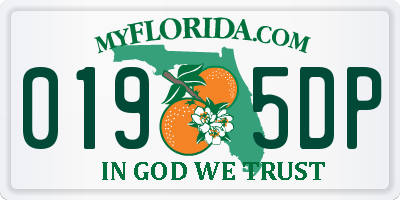 FL license plate 0195DP