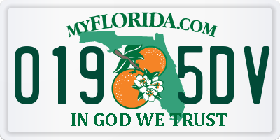 FL license plate 0195DV
