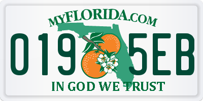 FL license plate 0195EB