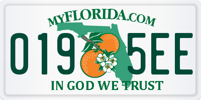 FL license plate 0195EE