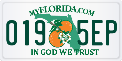 FL license plate 0195EP
