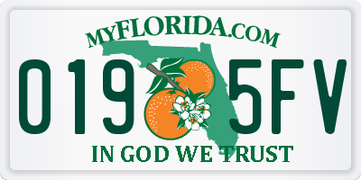 FL license plate 0195FV