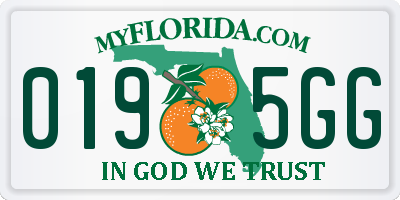 FL license plate 0195GG