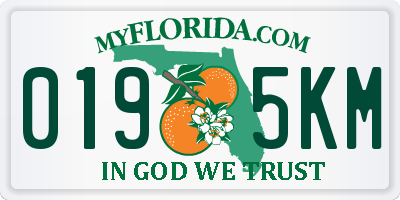 FL license plate 0195KM