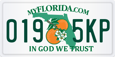 FL license plate 0195KP