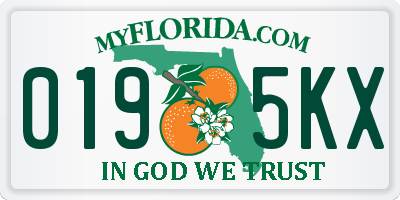FL license plate 0195KX