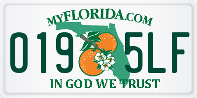 FL license plate 0195LF