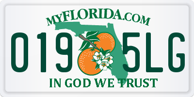 FL license plate 0195LG