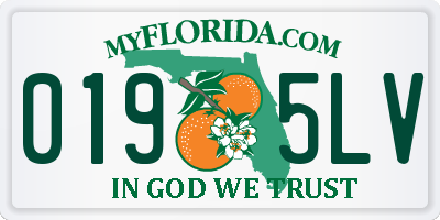FL license plate 0195LV