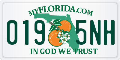 FL license plate 0195NH
