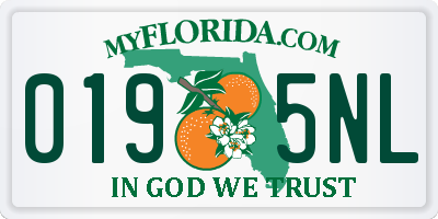 FL license plate 0195NL