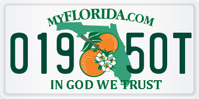 FL license plate 0195OT