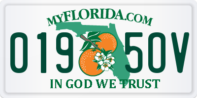 FL license plate 0195OV