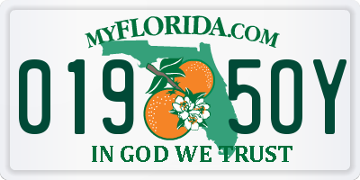 FL license plate 0195OY