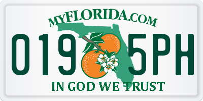 FL license plate 0195PH